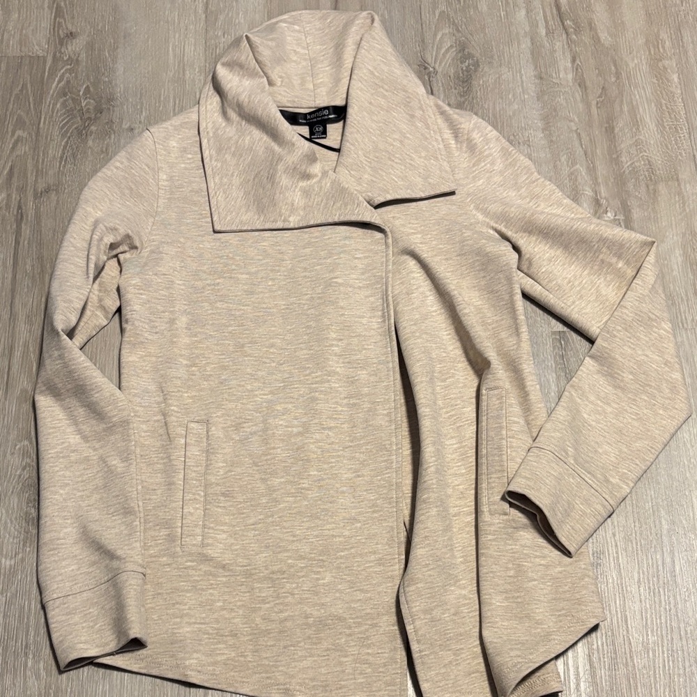 Kensie Beige Mally Ponte Jacket